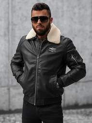 Kurtka męska pilotka czarna O/4811Z