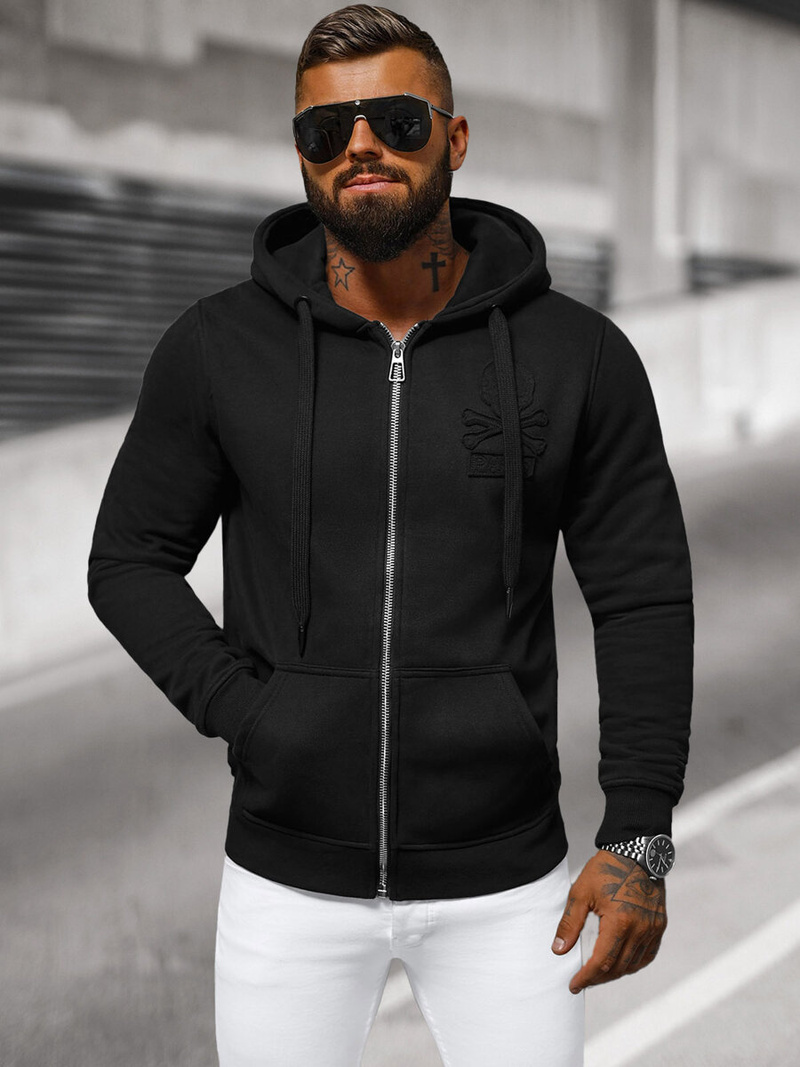 Толстовка чоловіча чорна OZONEE NB/MF2003