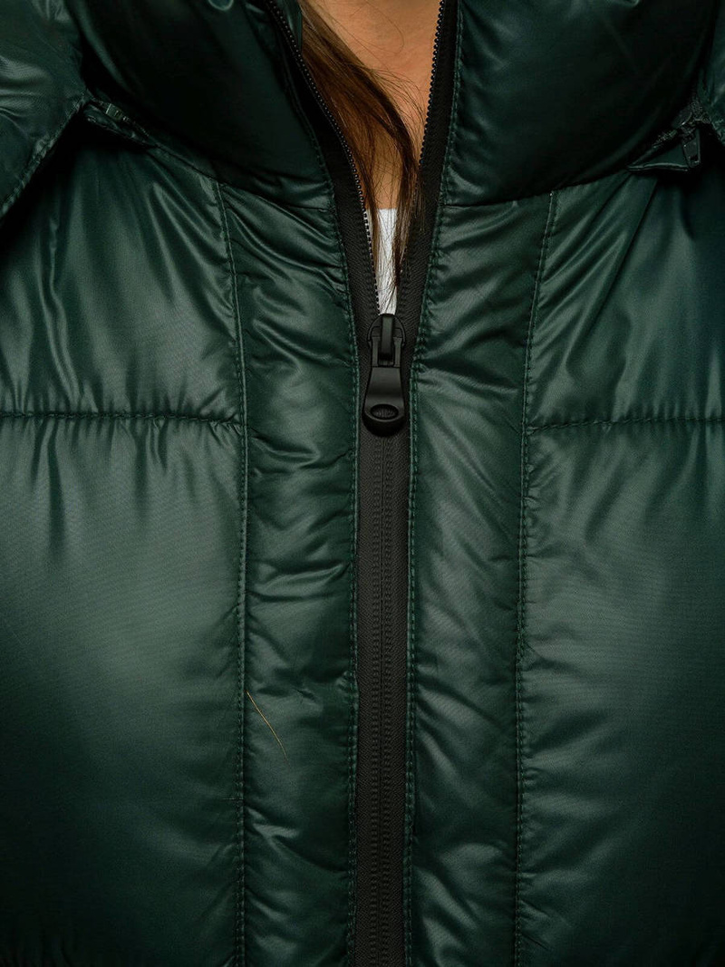 Kurtka zimowa damska ciemnozielona OZONEE O/M1552/38