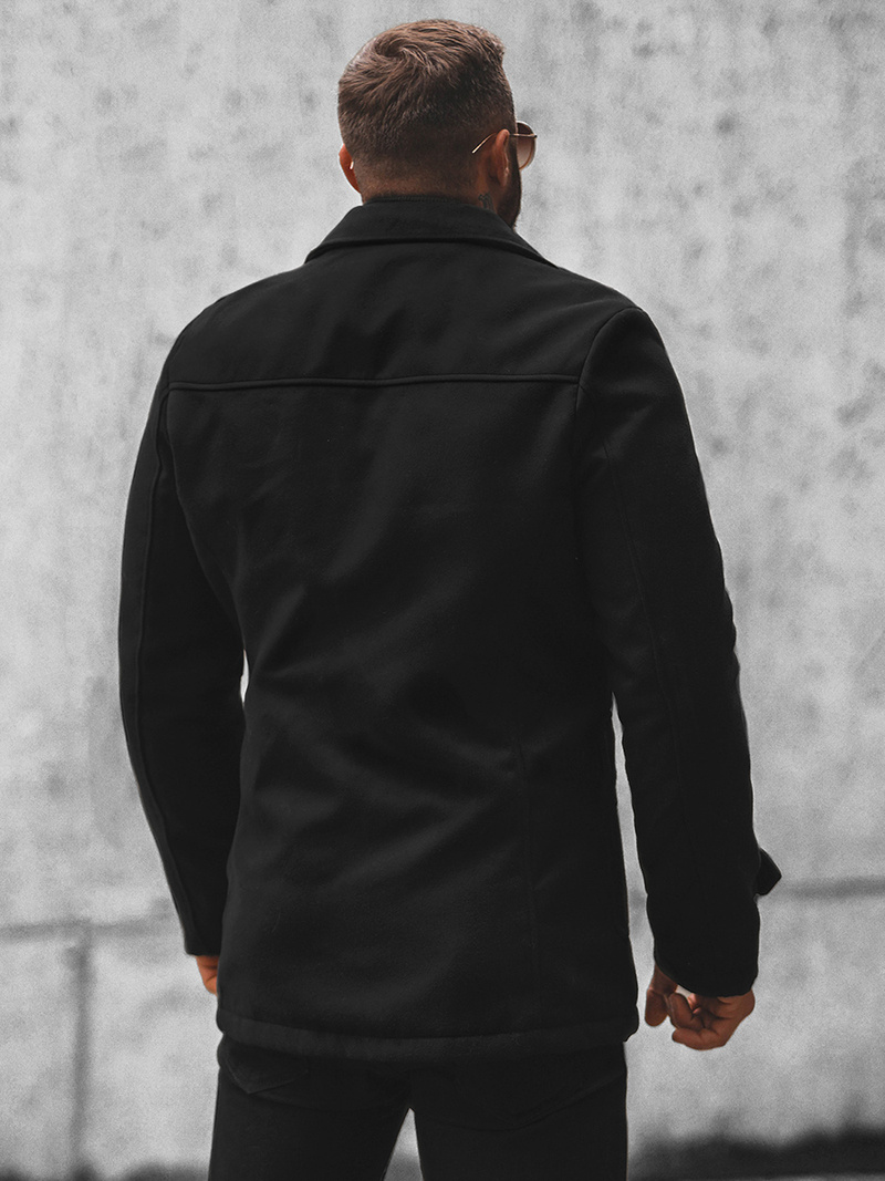 Płaszcz męski czarny OZONEE JS/79M3143Z