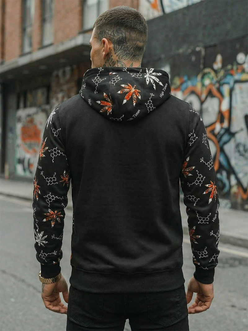 Bluza z kapturem męska czarna OZONEE O/B266Z