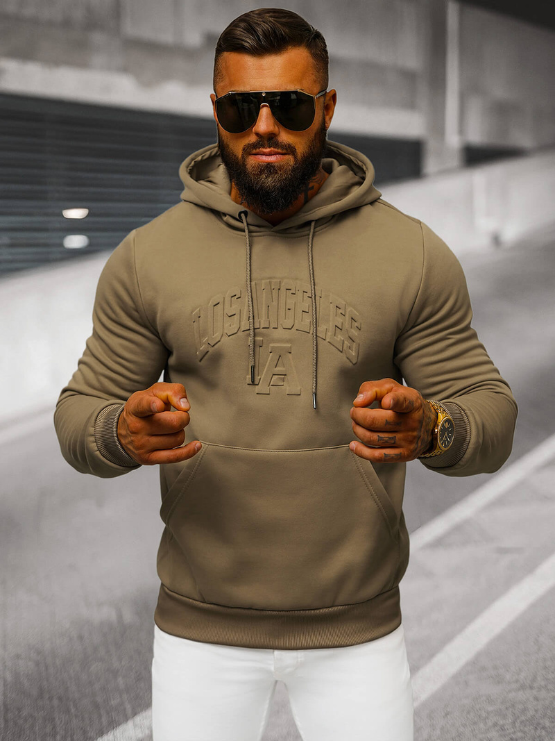 Толстовка чоловіча Темно-Бежева OZONEE JS/27B6511/91