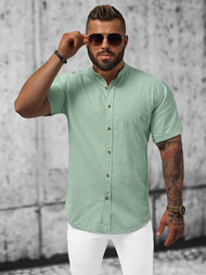 Сорочка чоловіча з коротким рукавом Яскраво-Зеленi OZONEE O/V48