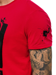 Футболка чоловіча Червона OZONEE JS/SS100730Z