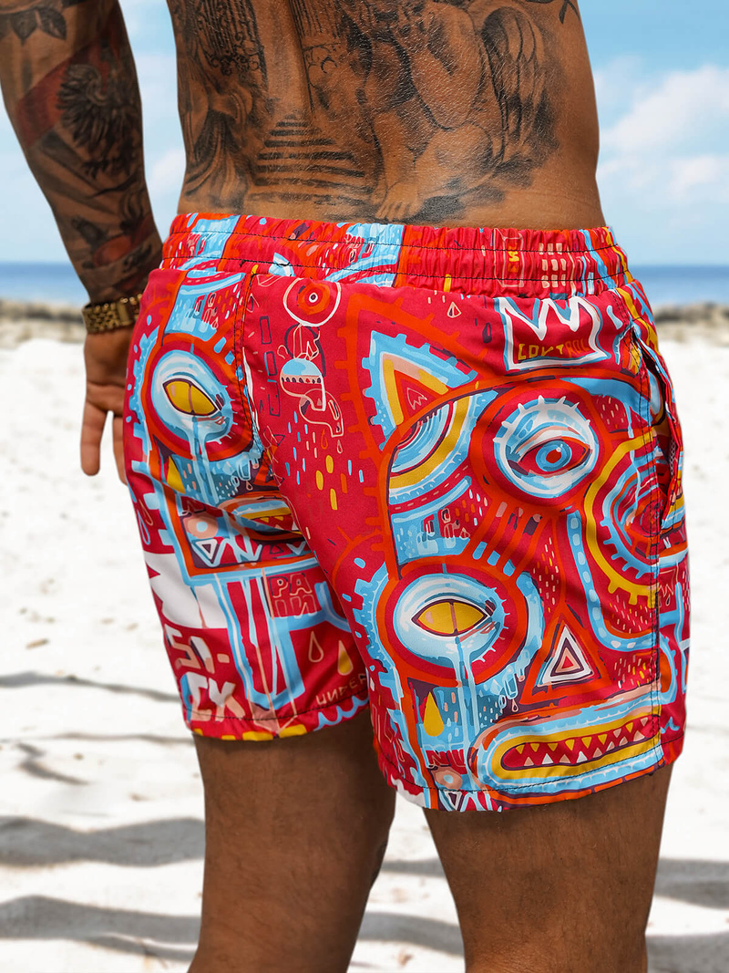 Spodenki kąpielowe męskie czerwone OZONEE O/22205002