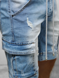 Spodenki męskie jeansowe jasnoniebieskie OZONEE NB/MP0039/1BC