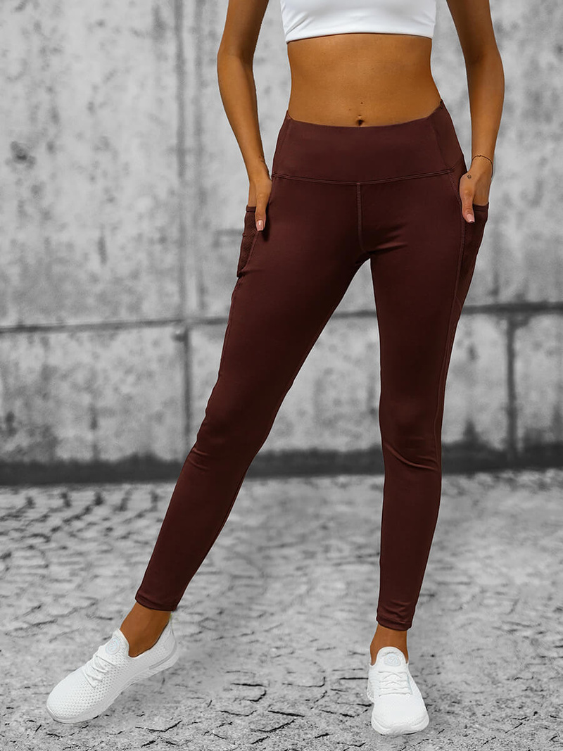 Legginsy damskie brązowe OZONEE O/YY9282