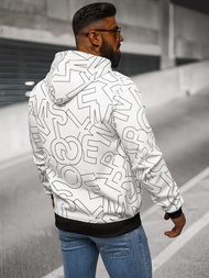 Bluza z kapturem męska biała OZONEE JS/8B1232/1