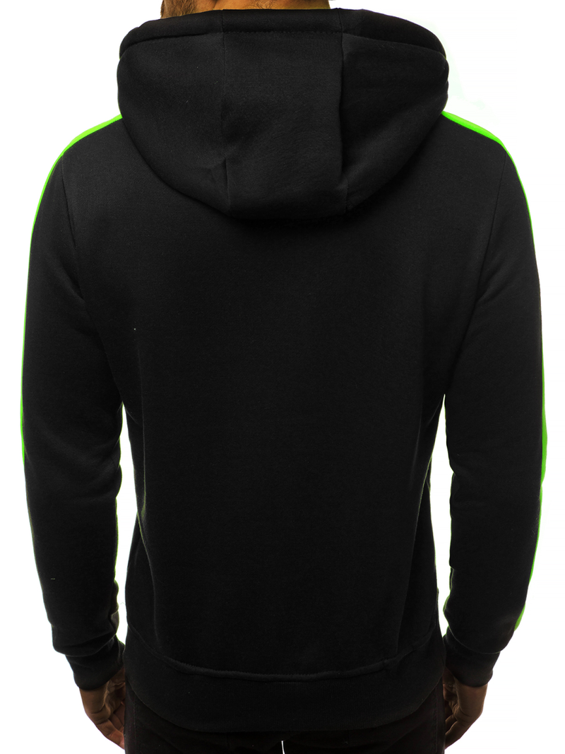Bluza z kapturem męska czarno-seledynowa OZONEE JS/2012