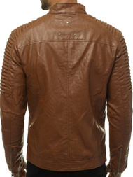 Kurtka skórzana męska camel OZONEE YD/BF5920107
