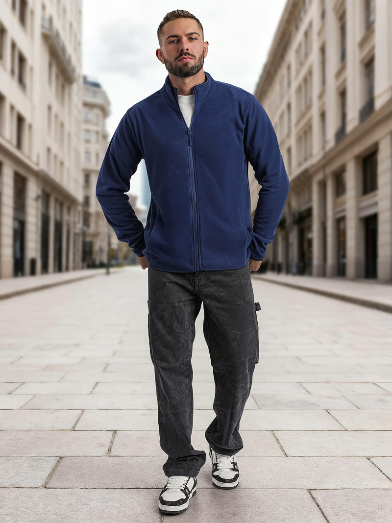 Bluza męska rozpinana granatowa OZONEE JS/HH016/25