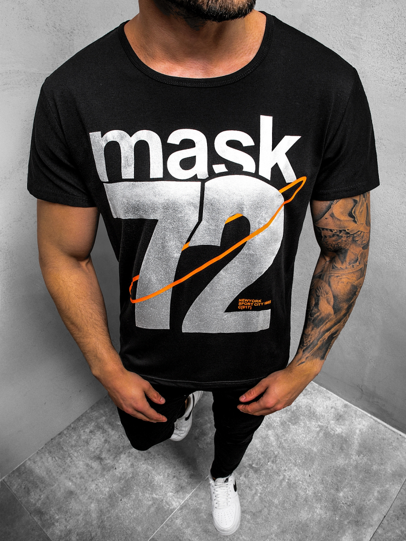 Футболка чоловіча Чорна OZONEE JS/KS2023Z