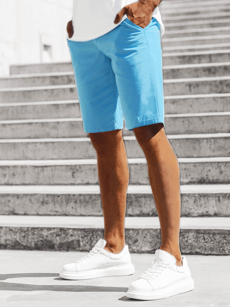 Spodenki chinos męskie jasno-niebieskie OZONEE JB/JP1140