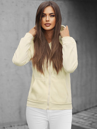 Bluza damska rozpinana z kapturem ecru OZONEE JS/W03/67Z
