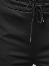 Spodnie damskie z szeroką nogawką czarne OZONEE O/HGM6616