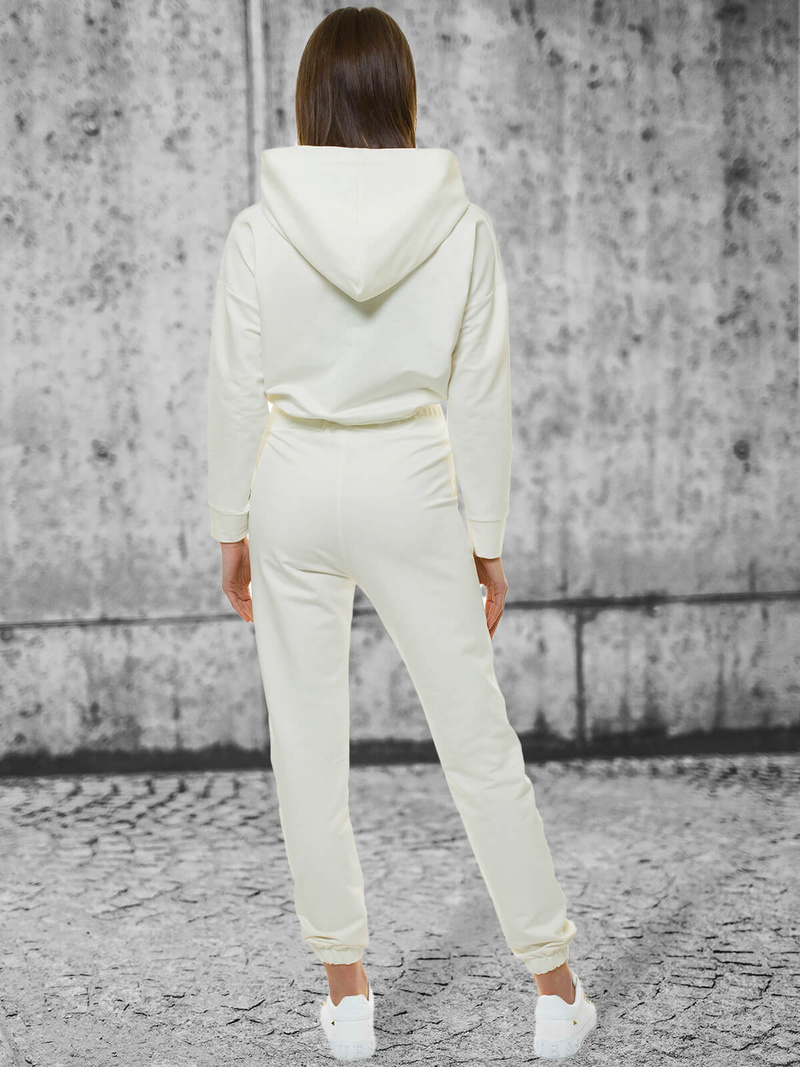 Жіночий спортивний костюм з двох частин Кремова OZONEE O/12108