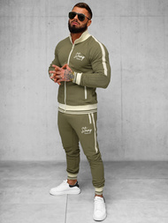 Komplet dresowy męski khaki OZONEE O/FF5030AB
