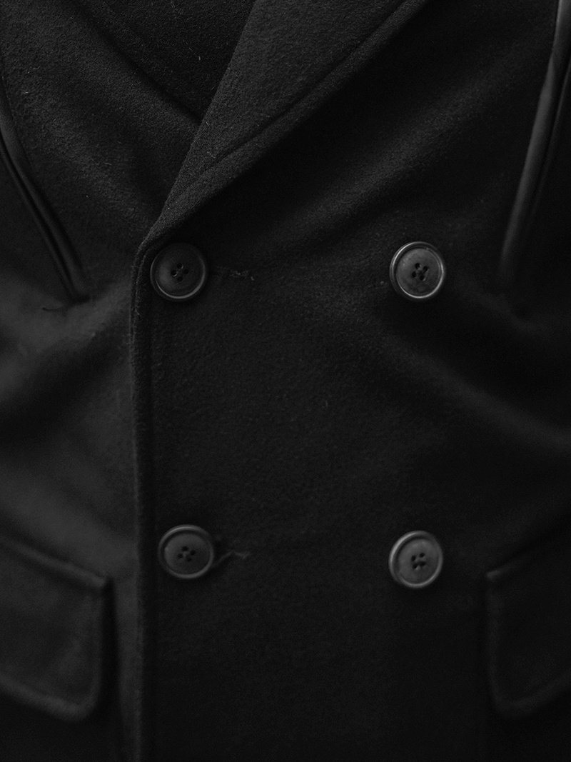 Płaszcz męski czarny OZONEE JS/79M3143Z