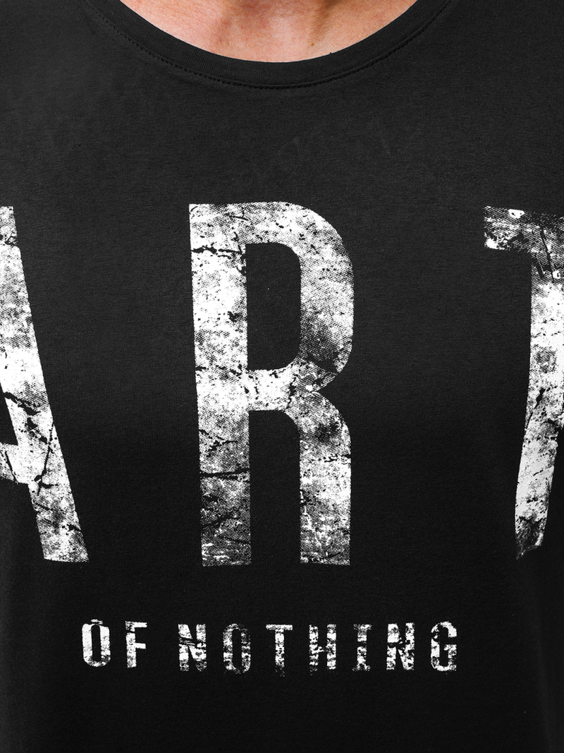 Футболка з довгим рукавом чоловіча Чорна OZONEE O/1292Z