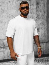 T-shirt męski oversize biały OZONEE O/3429