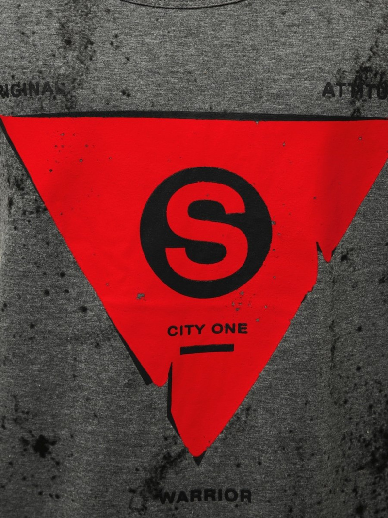 Футболка чоловіча графіт OZONEE JS/SS11057Z