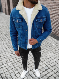Kurtka męska jeans ciemnoniebieska OZONEE BN/7274