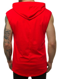 T-Shirt bez rękawów męski czerwony OZONEE MACH/M1213