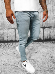 Spodnie jeansowe męskie niebieskie OZONEE O/1710/6