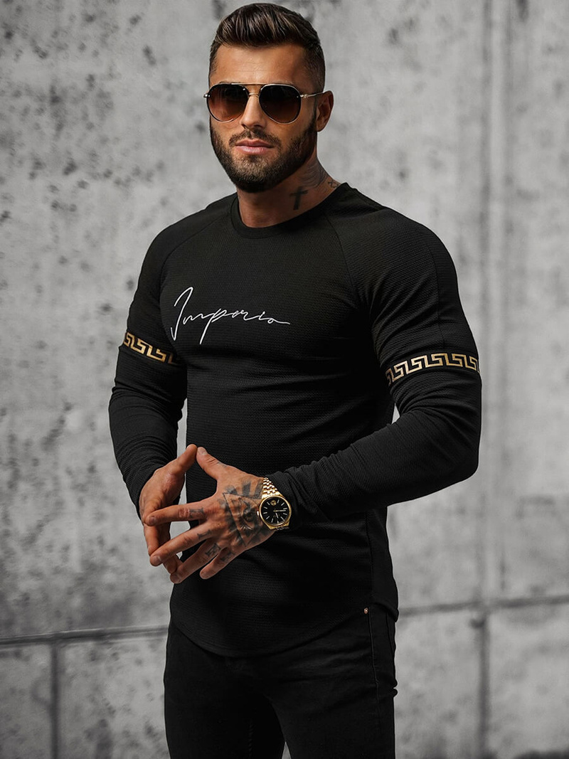 Bluza męska czarna OZONEE O/5928BZ