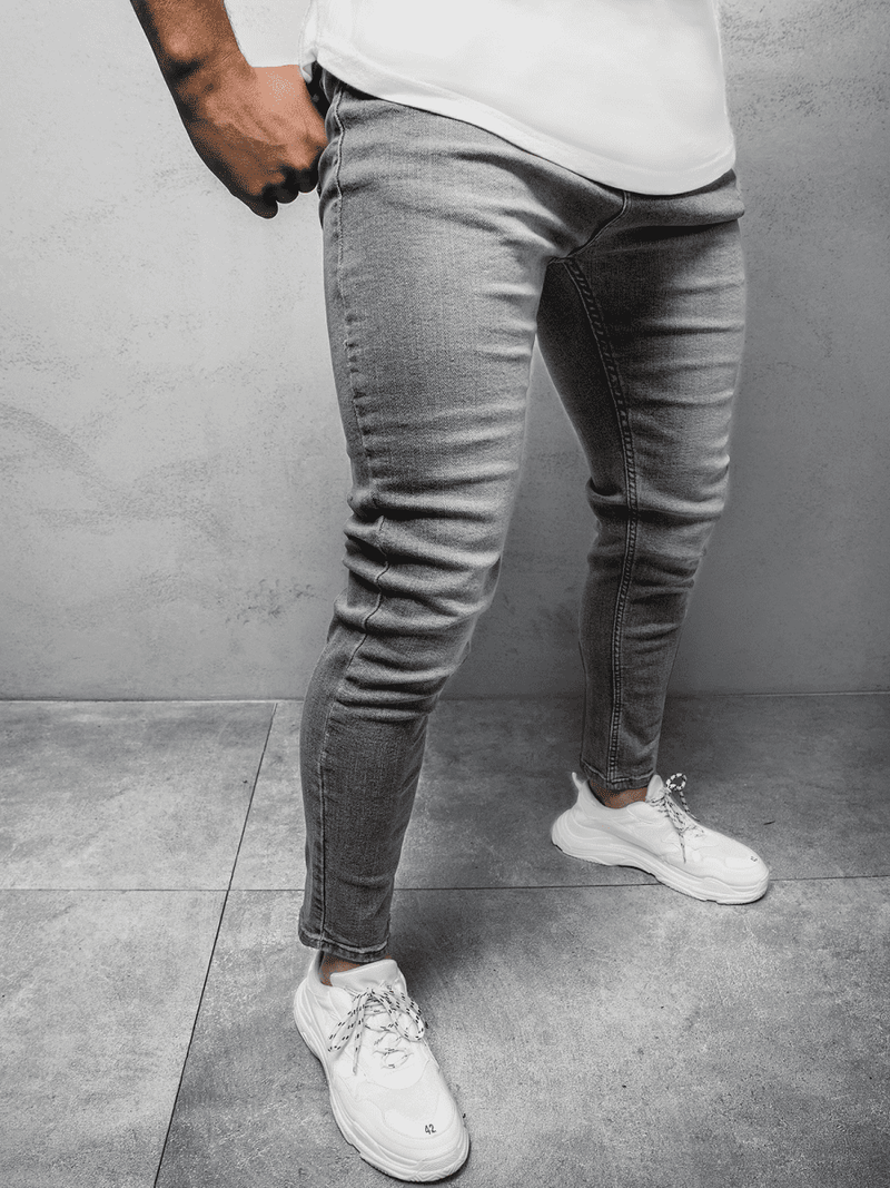 Spodnie jeansowe męskie szare OZONEE DP/700/01