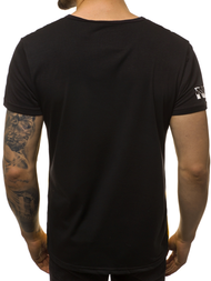 T-Shirt męski czarno-żółty OZONEE JS/SS10900