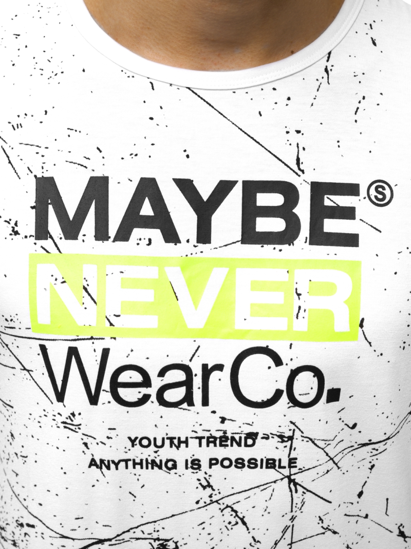 T-Shirt męski biały OZONEE JS/SS10915