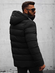 Kurtka zimowa męska pikowana czarna OZONEE JS/22M61/392