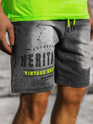 Шорти джинові чоловічі Чорно-Зеленi OZONEE JS/KK1091