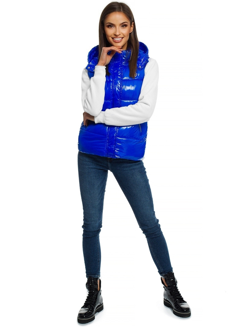 Стьобаний жіночий жилет Синя OZONEE O/SW025/2