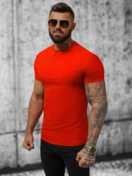 T-shirt męski slim fit czerwony OZONEE NB/MT3001