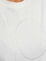 T-shirt damski biały OZONEE JS/YJ77841