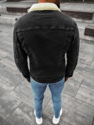 Kurtka męska jeans czarno-beżowa OZONEE BN/6630