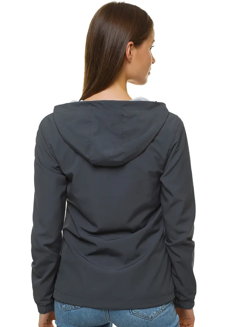 Kurtka przejściowa damska ciemno-szara OZONEE JS/HH036/2