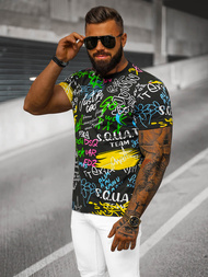 T-shirt męski czarny OZONEE JS/8T1202/3