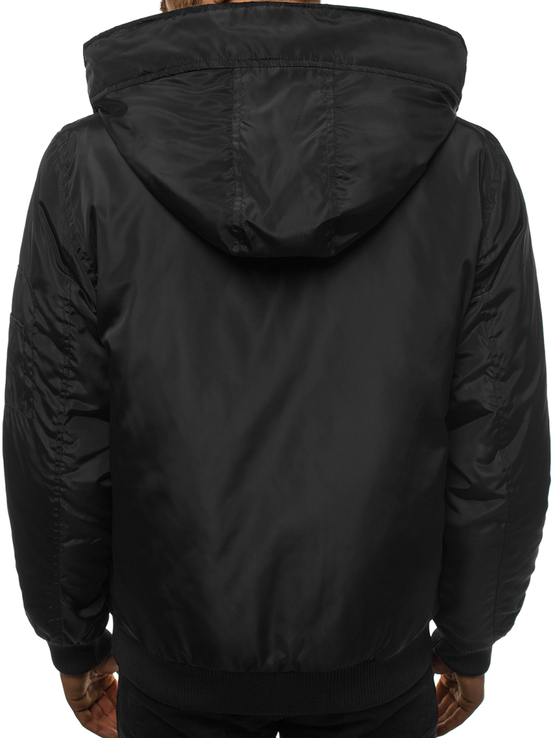 Kurtka zimowa męska czarna OZONEE JS/2019005