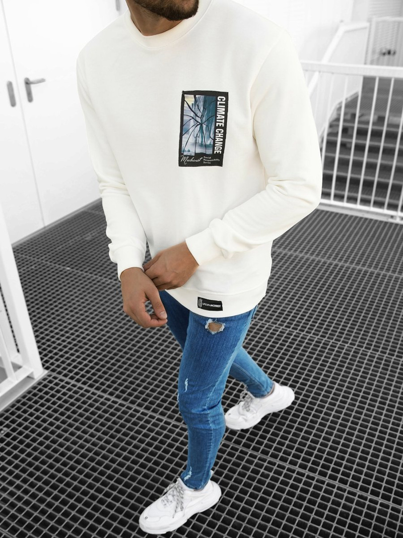 Толстовка чоловіча Кремова OZONEE MACH/M3278Z