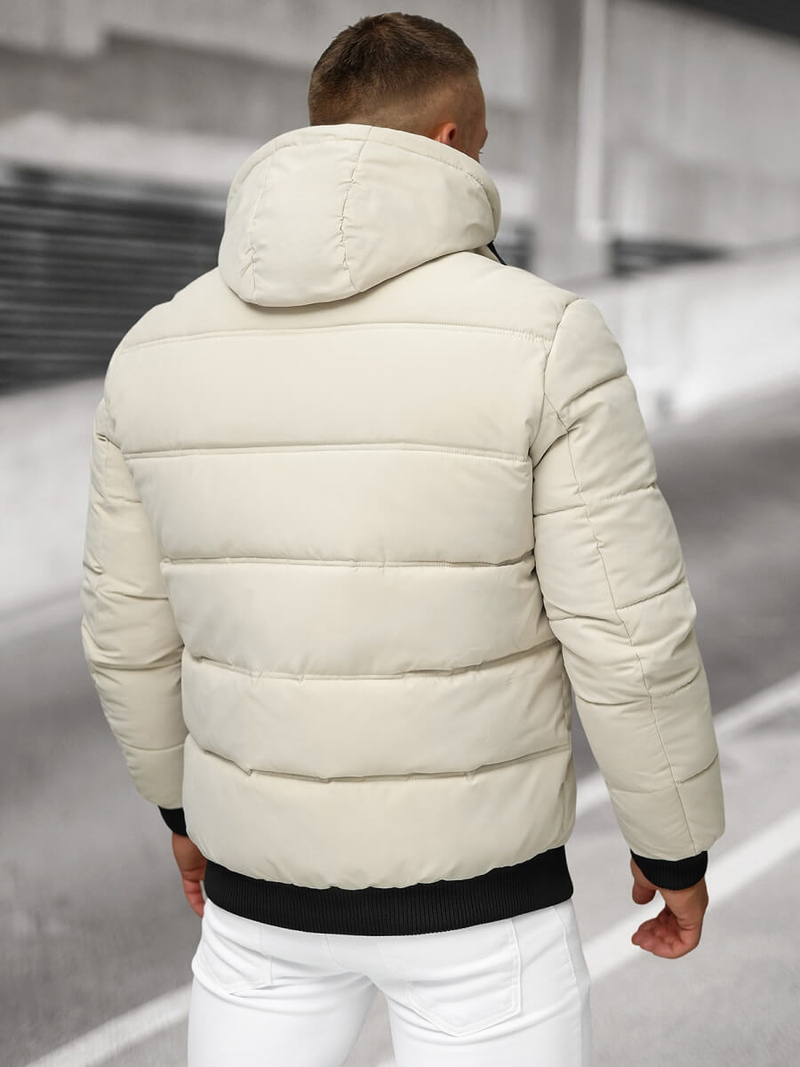 Kurtka męska pikowana ecru OZONEE JS/31M5003/280Z