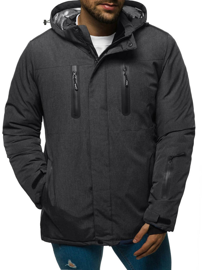 Kurtka zimowa męska grafitowa OZONEE O/9804