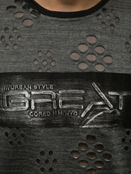 T-Shirt męski czarny OZONEE JS/KS2083