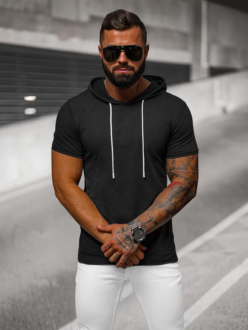 Футболка чоловіча чорна OZONEE JS/8T955/3