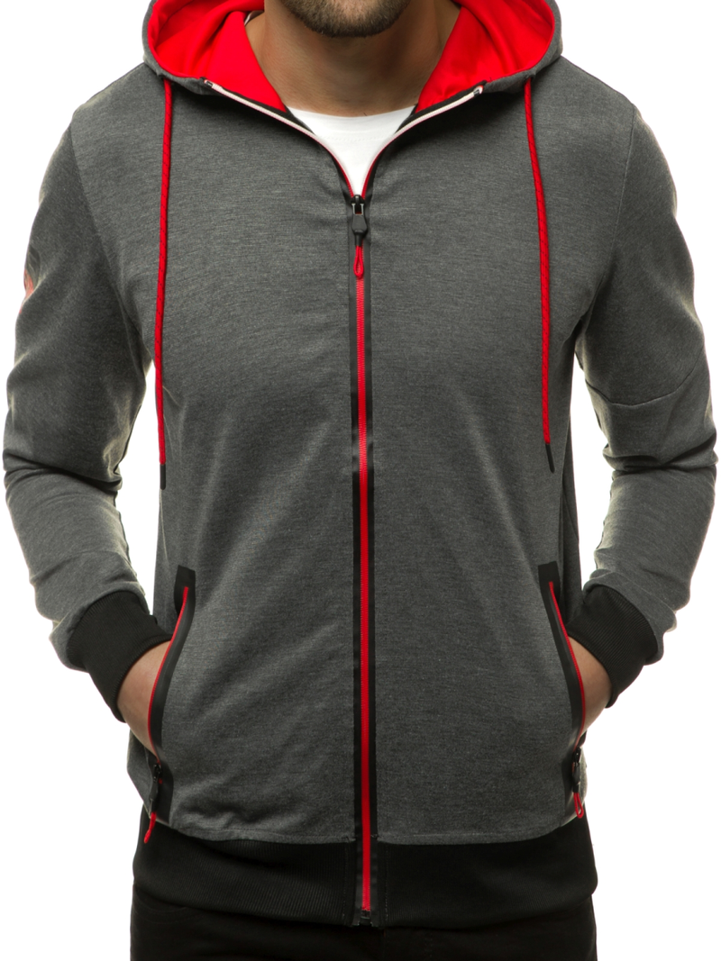 Bluza męska rozpinana grafitowa OZONEE JS/DD20152