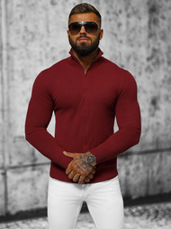 Sweter męski rozpinany bordowy OZONEE NB/MM6004/7Z