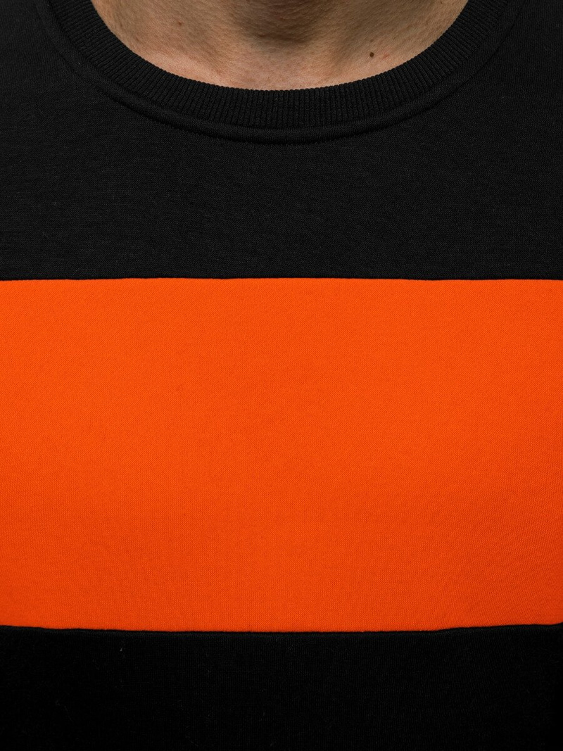 Bluza męska czarno-pomarańczowa OZONEE JS/2020/32