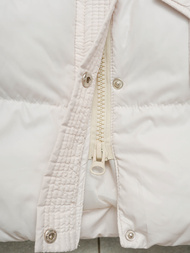 Płaszcz zimowy damski pikowany ecru OZONEE JS/5M3253/281